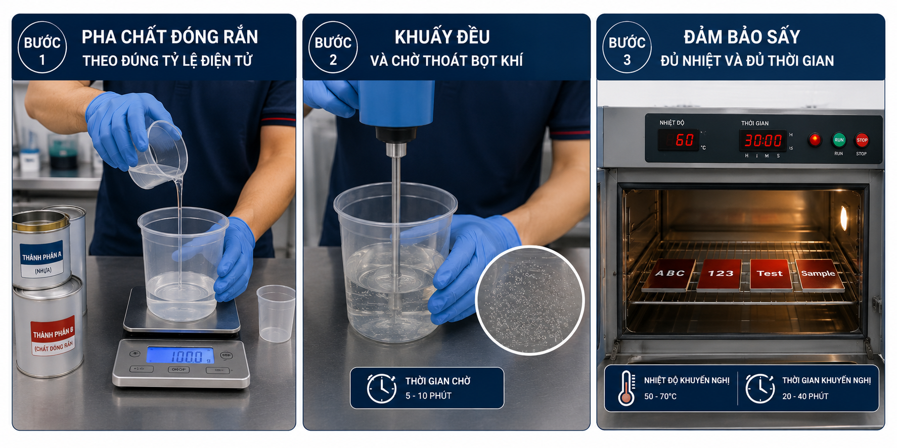 Quy tr&igrave;nh pha mực in lụa hai th&agrave;nh phần chống xăng dầu đ&uacute;ng ti&ecirc;u chuẩn