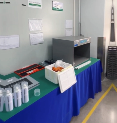 Dây chuyền in pad tự động kết hợp dải đèn sấy UV đóng rắn mực