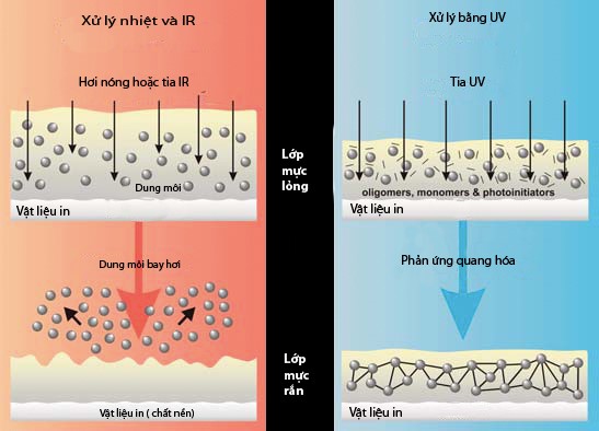 Nguy&ecirc;n l&yacute; hoạt động đ&oacute;ng rắn chớp nho&aacute;ng của mực in UV l&agrave; g&igrave;