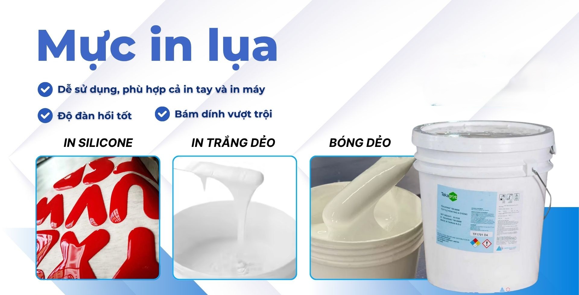 Tiêu chí lựa chọn mực in lụa phù hợp cho nhà xưởng